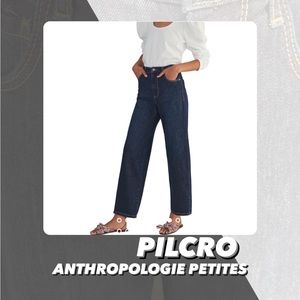 NWT Anthropologie Petite Pilcro The Column Straight Jeans